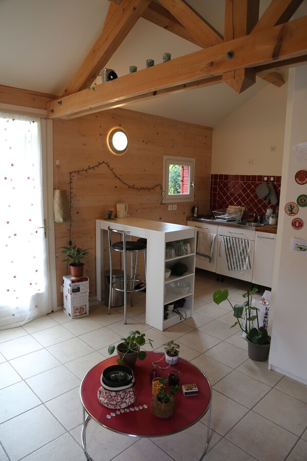 Interior - Quiet studio overlooking wooded garden. Close to RER station and shops. (Saint-Maur-des-Fossés)