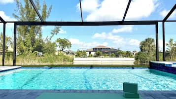 Outdoor pool, a heated pool