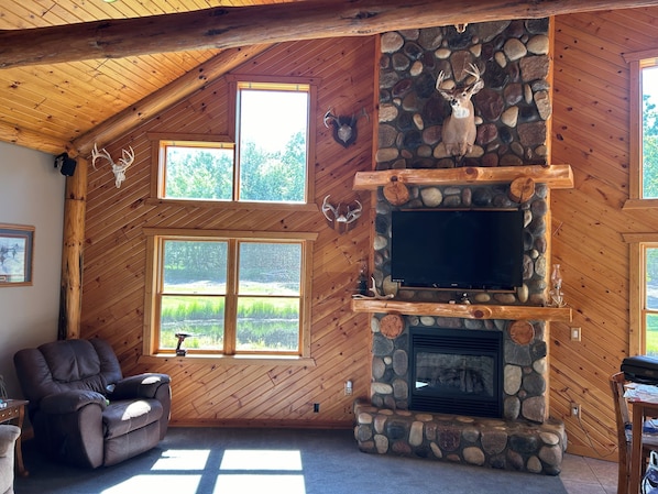 Smart TV, fireplace