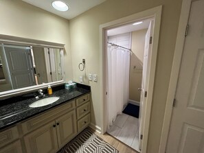シャワー、ヘアドライヤー、タオル、トイレットペーパー