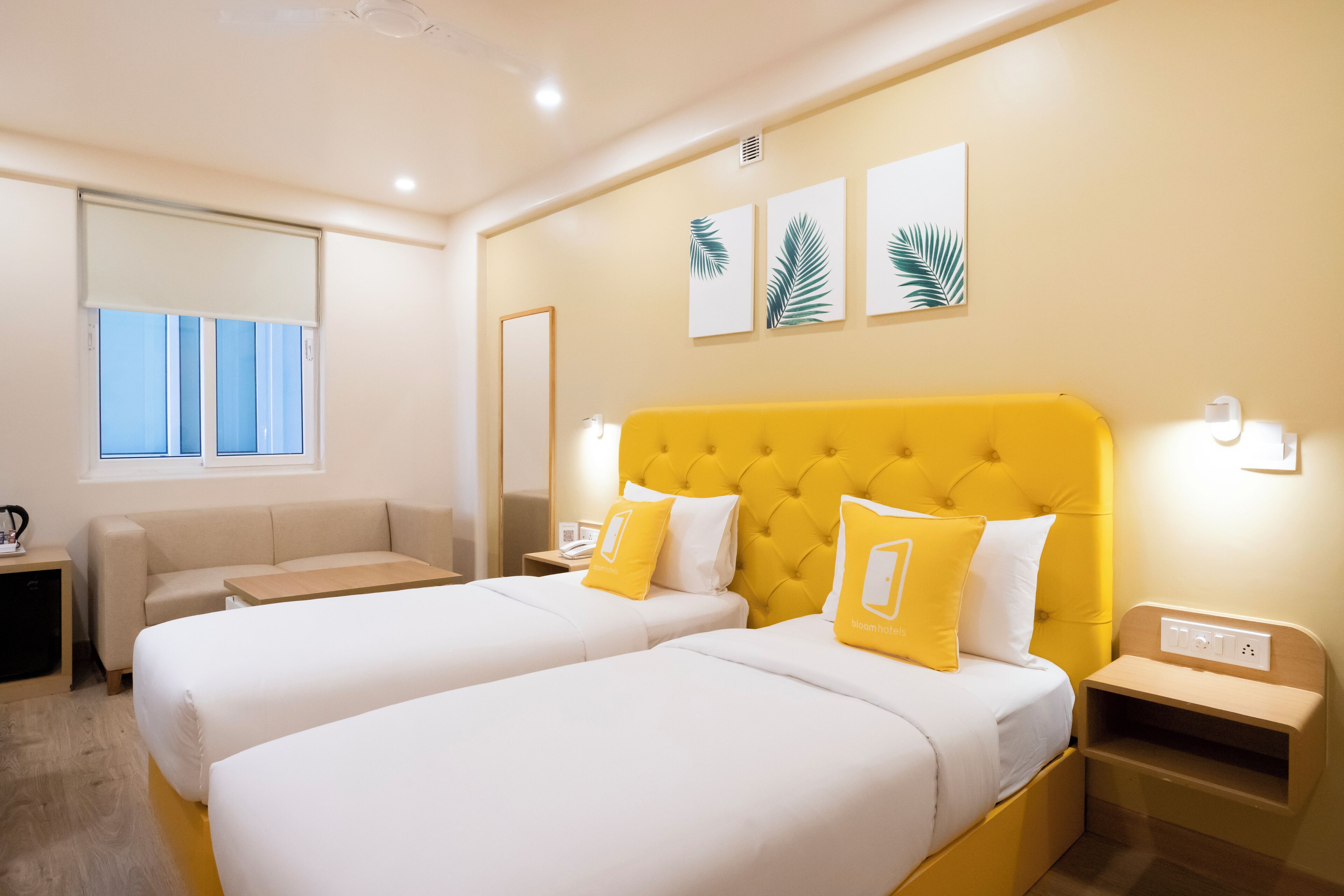 Habitación estándar con 2 camas individuales | Escritorio, espacio para trabajar con laptop y insonorización 