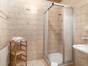 Shower, hair dryer