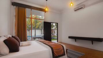 Deluxe Double Room, Pool View | Desk, laptop workspace