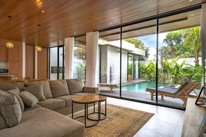 Villa, 3 Bedrooms, Pool View | Living room