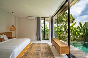 Villa, 3 Bedrooms, Pool View | 3 bedrooms, Egyptian cotton sheets, premium bedding, in-room safe