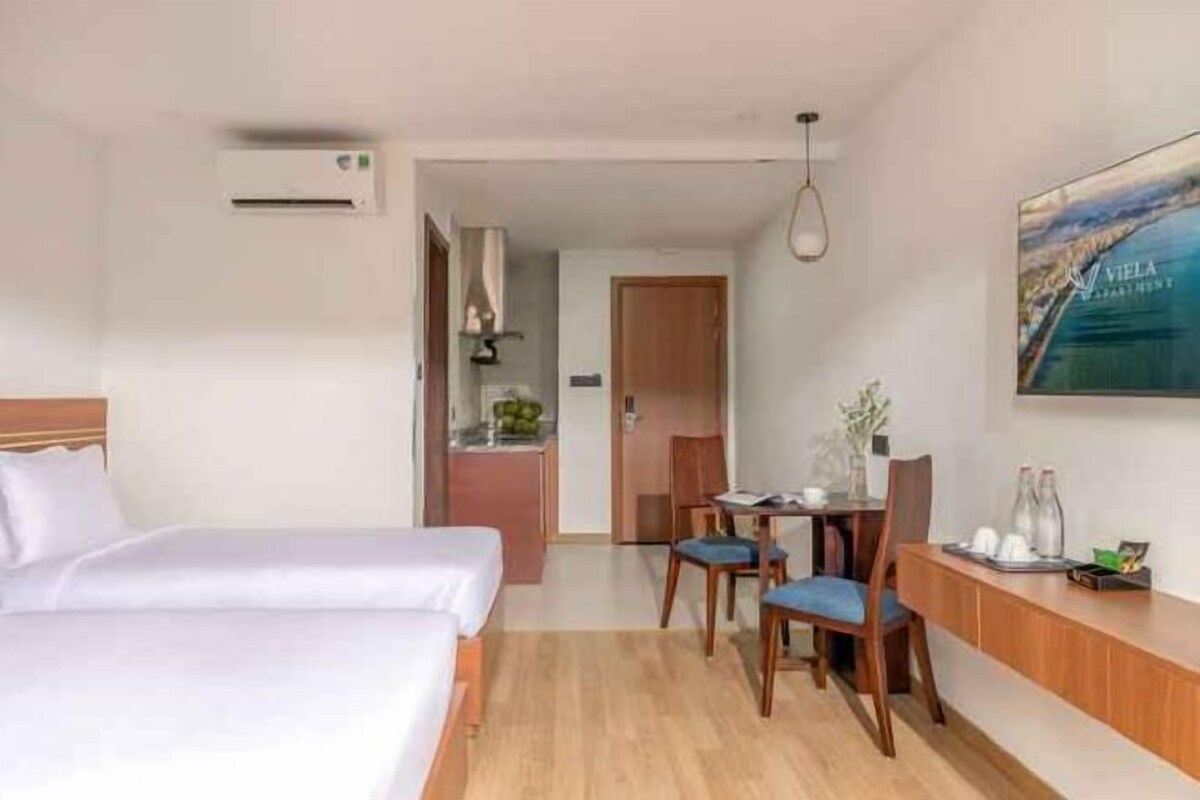 Blackout drapes, soundproofing, WiFi (free), bed sheets