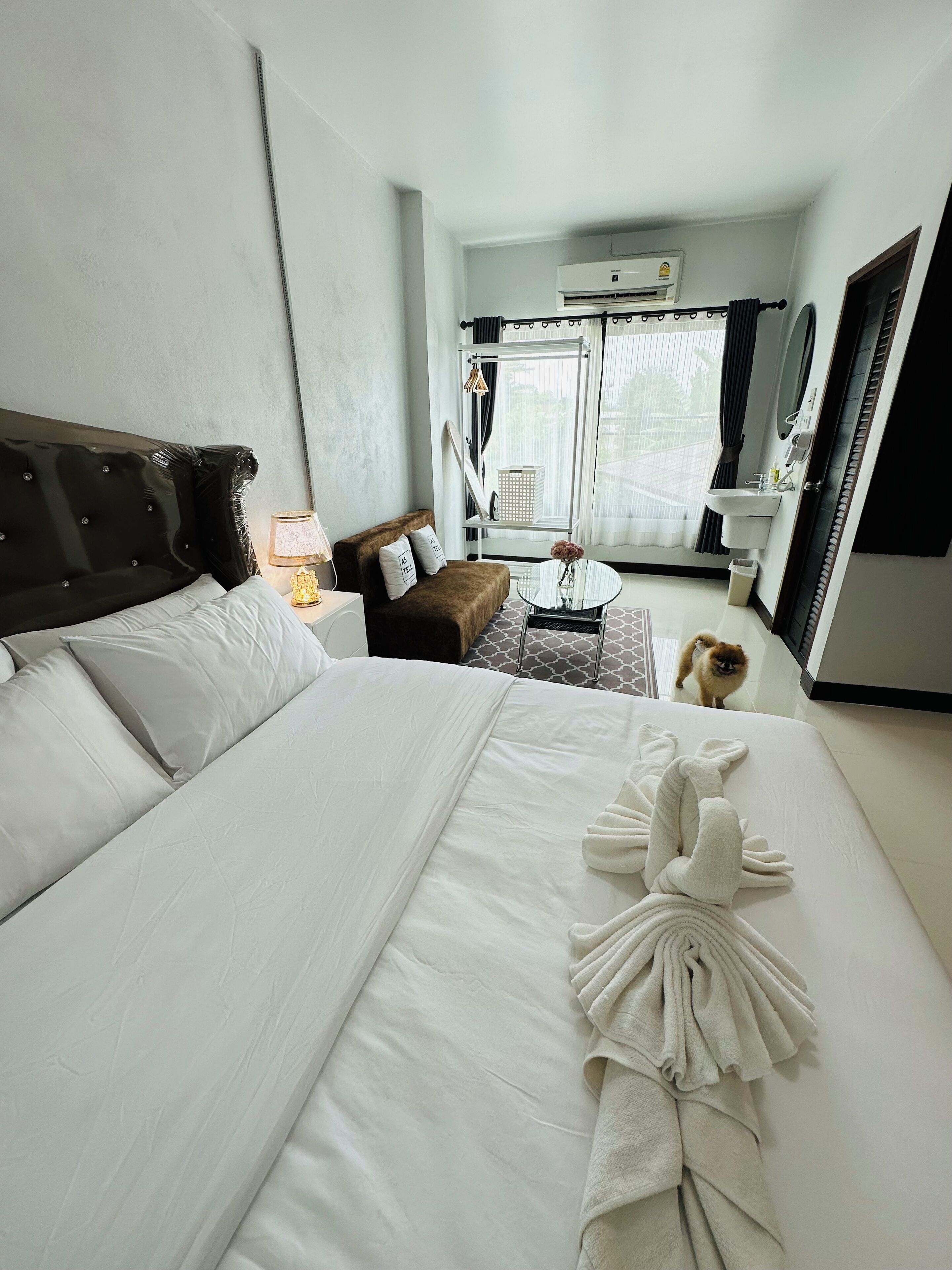 Standard Room, 1 Queen Bed, Private Bathroom, City View | Laptop workspace, blackout drapes