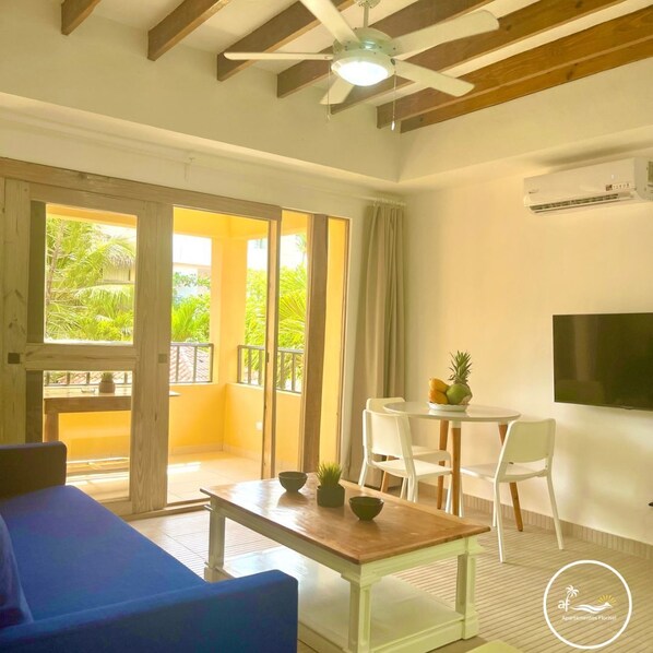 Living area - A3 Modern apt on the Beach in Punta Cana (Punta Cana)