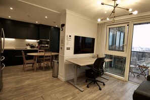 Luxury Apartment | Living area | Computer monitors, printers