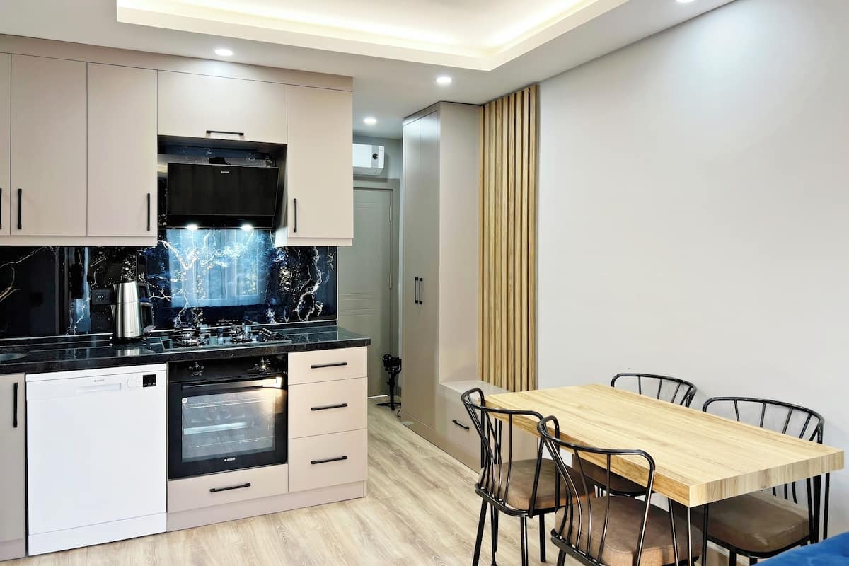 Standard Suite, Balcony, City View | Private kitchen | Full-size fridge, oven, stovetop, dishwasher