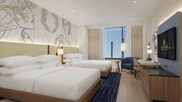 In-room safe, desk, laptop workspace, blackout curtains