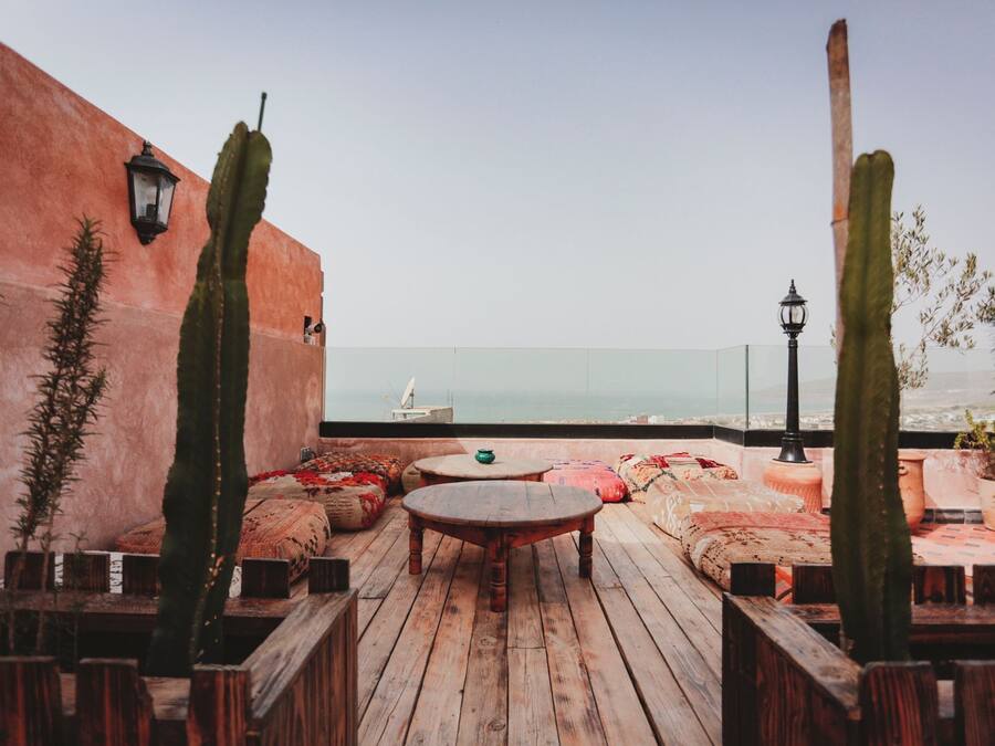 Blick von der Unterkunft