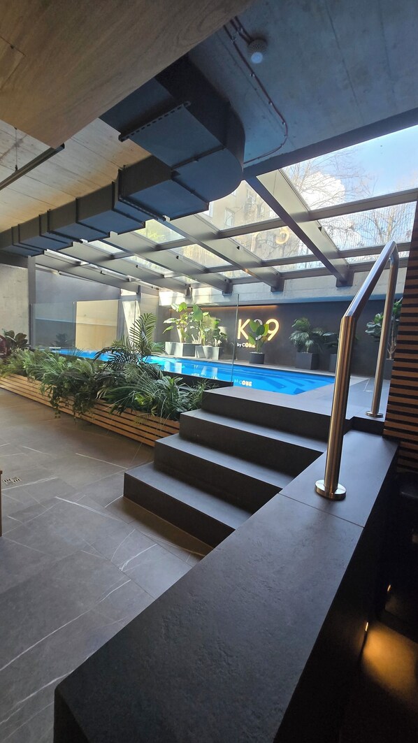Indoor pool, a heated pool