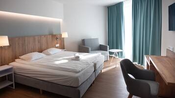 In-room safe, blackout curtains, soundproofing, cots/infant beds