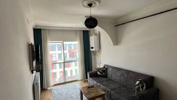 1 bedroom, desk, laptop workspace, blackout curtains