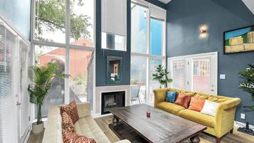 TV, books, music library, video library