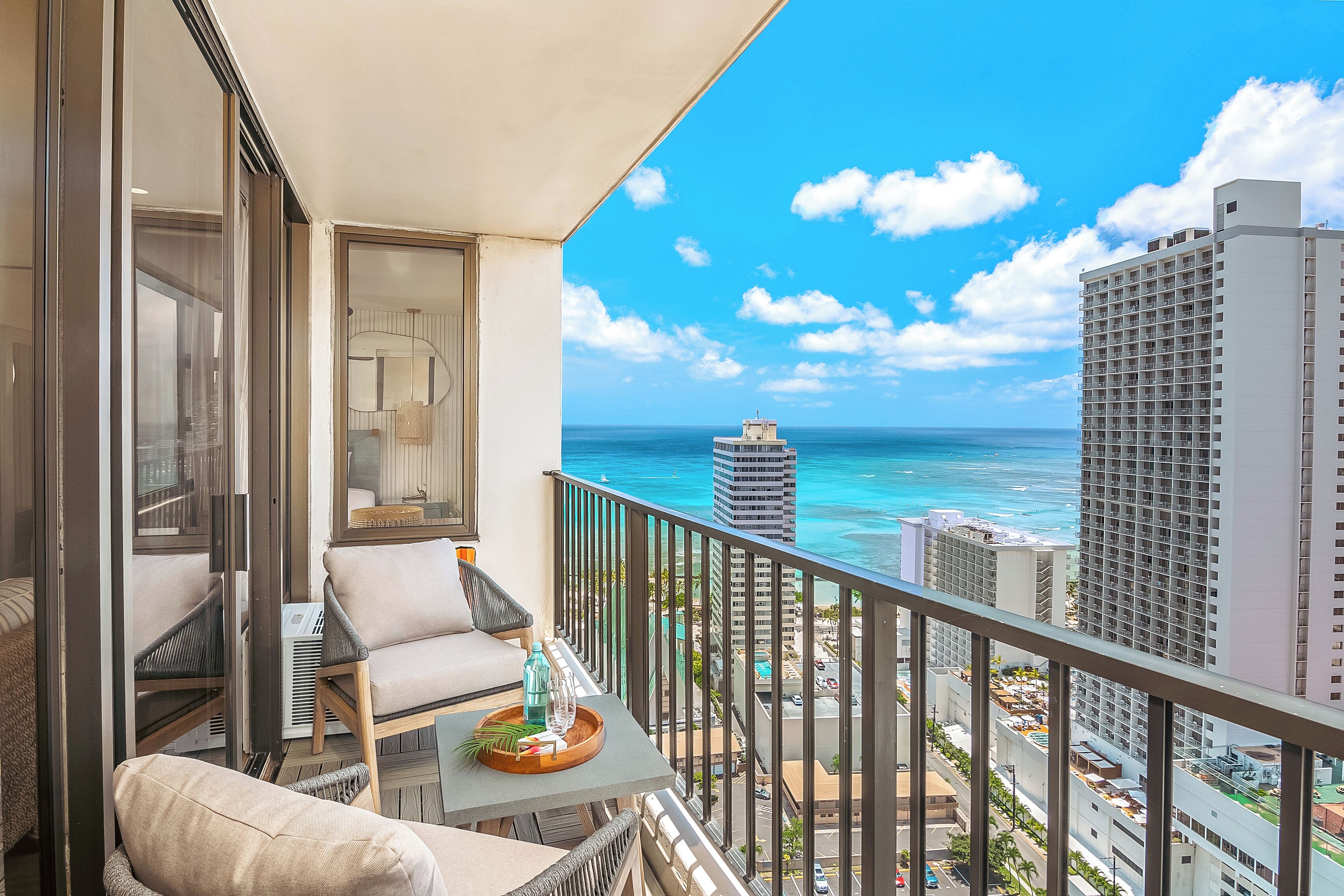 Premium Condo, 1 Bedroom, Air conditioning, Ocean View (0163) | Terrace/patio