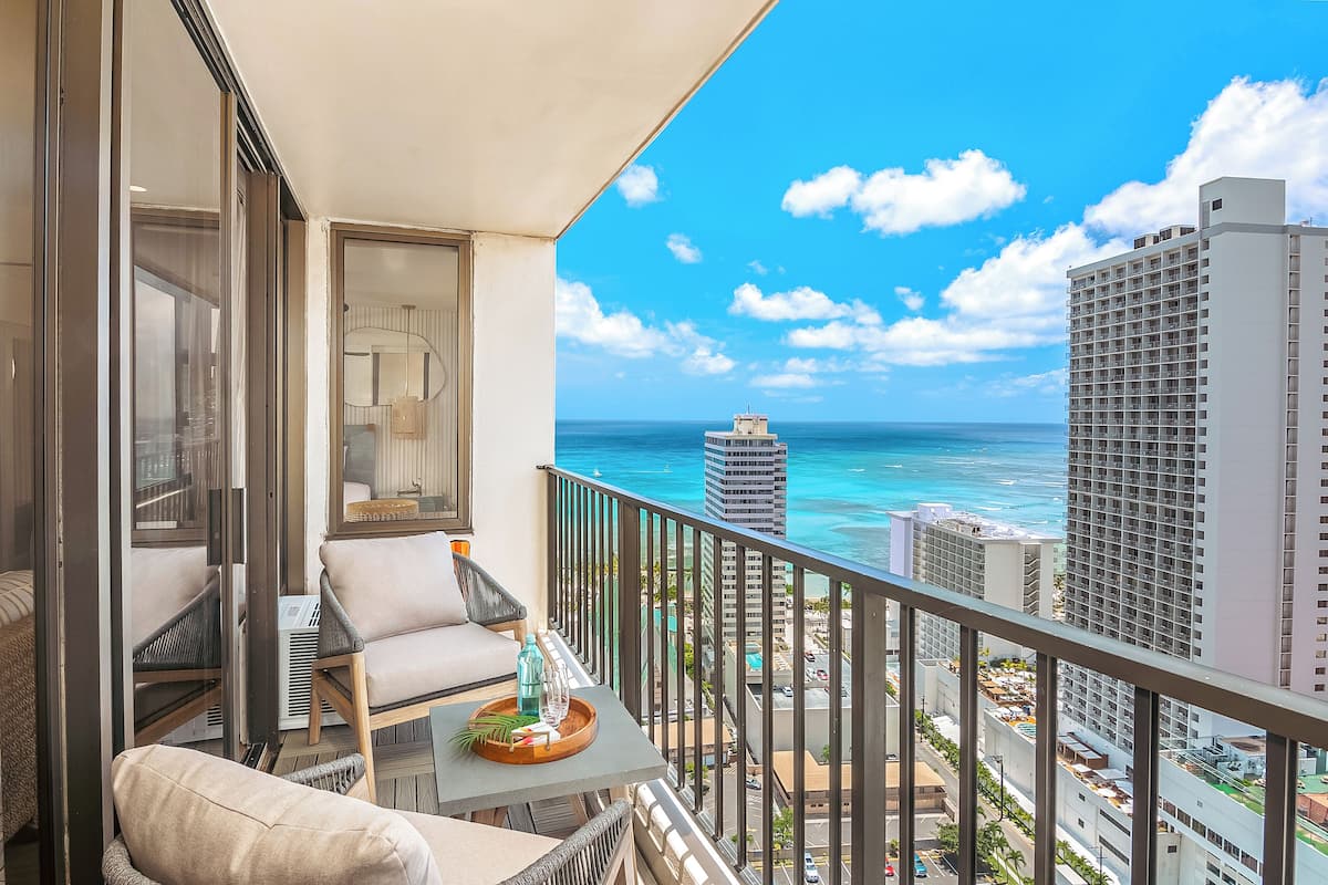 Premium Condo, 1 Bedroom, Air conditioning, Ocean View (0163) | Terrace/patio