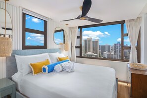 Condo, 1 habitación, vista al océano (0163) | 1 habitación, ropa de cama de alta calidad y decoración personalizada 