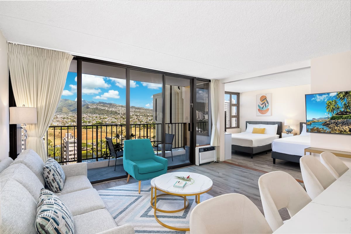 Appart'hôtel, 1 chambre, vue montagne (0054) | Coin séjour