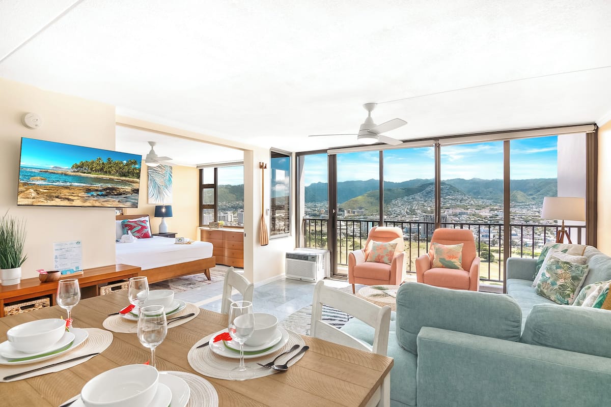 Appartamento, 1 letto king con divano letto, vista montagna (0122) | Pasti in camera