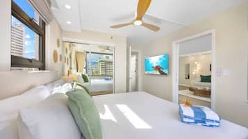Apartamento, 1 quarto, ar-condicionado, vista para a montanha (0052) | 1 quarto, roupas de cama premium, ferros/tábuas de passar roupa
