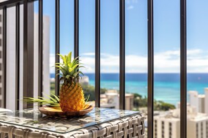 Appart'hôtel Premium, 1 chambre, climatisation, vue océan (0104) | Vue depuis le balcon