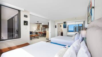 Condo premium, 1 quarto, ar-condicionado, vista para o oceano (0104) | 1 quarto, roupas de cama premium, individualmente decorados