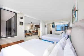 Apartamento Premium, 1 habitación, Aire acondicionado, vistas al mar (0104) | 1 dormitorio, ropa de cama de alta calidad, decoración individual