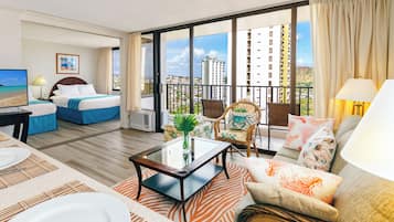 Comfort appartement, 1 slaapkamer, balkon, uitzicht op oceaan (0089) | Woonruimte