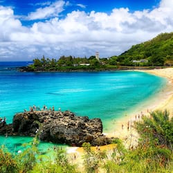 On the beach, white sand