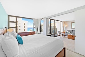 Apartamento, 1 habitación, vistas al mar (0087) | 1 dormitorio y ropa de cama de alta calidad