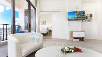 Condo, 1 phòng ngủ, quang cảnh núi (0172) | Khu phòng khách