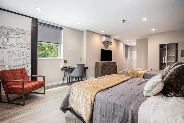 1 slaapkamer, een bureau, wifi, beddengoed