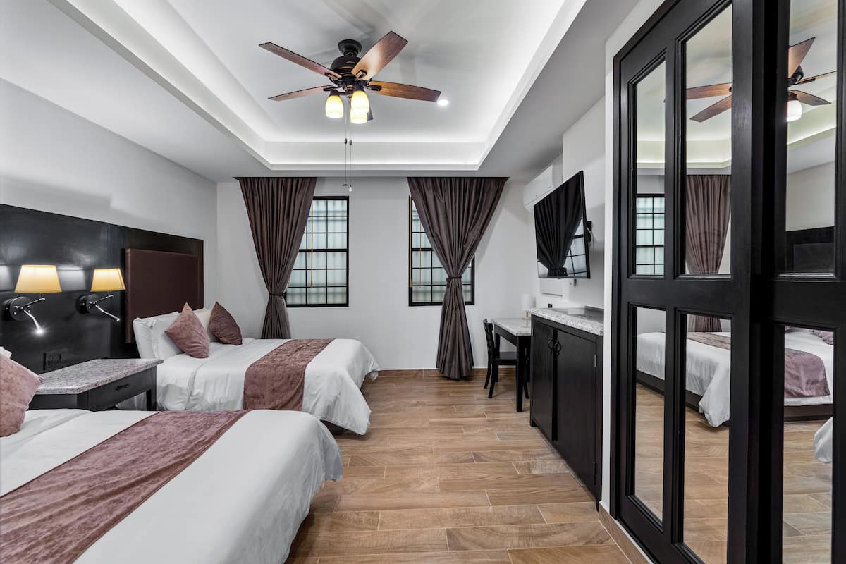 In-room safe, individually furnished, blackout curtains, soundproofing
