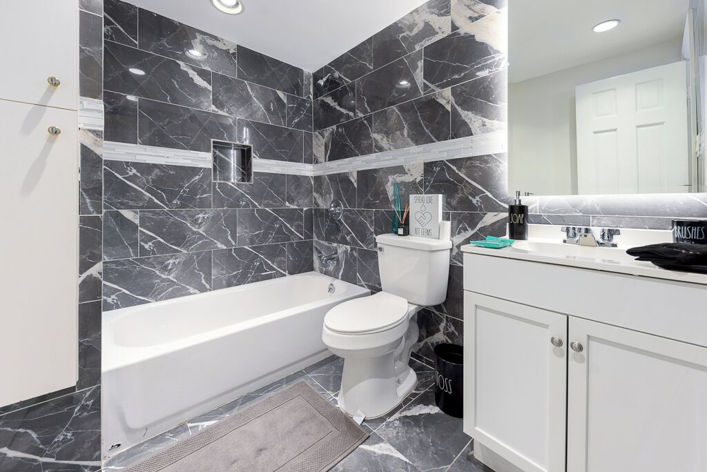 Hair dryer, towels, toilet paper