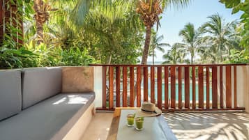 Superior Room, Balcony, Partial Sea View | Terrace/patio