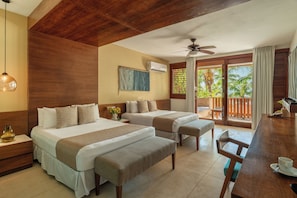 Junior Double Room, Partial Ocean View | 3 bedrooms, minibar, in-room safe, free WiFi