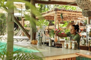 2 bares, bar junto a la piscina