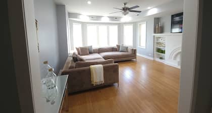 Marvelous 3-bedroom apartment with WiFi, AC 18 minutes from downtown Chicago