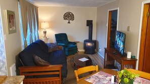 Fernseher, Kamin, DVD-Player
