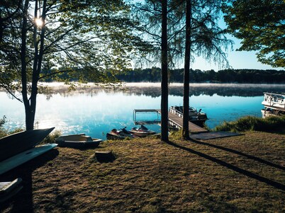 Cabin on Crystal Lake located on the Three Lakes Chain of Lakes