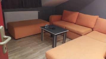 Loft Deluks, balkon, pemandangan kota | Area keluarga