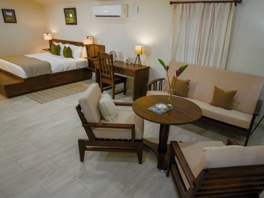Premium bedding, Tempur-Pedic beds, minibar, laptop workspace