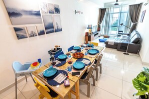公寓, 3 間臥室, 城市景觀 | 用餐區