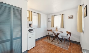 Standard Cabin, 1 Queen Bed, Lake View | In-room dining - Dam Site Historic District (Truth or Consequences)