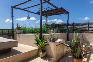 Premium-Apartment, 1 Schlafzimmer, Gartenblick (5A) | Terrasse/Patio