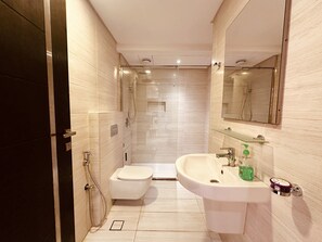 Towels, soap, toilet paper