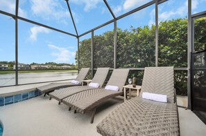 Terrace/patio - Lake Home with Pool by Disney (Kissimmee)