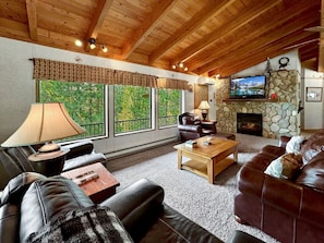 Smart TV, fireplace